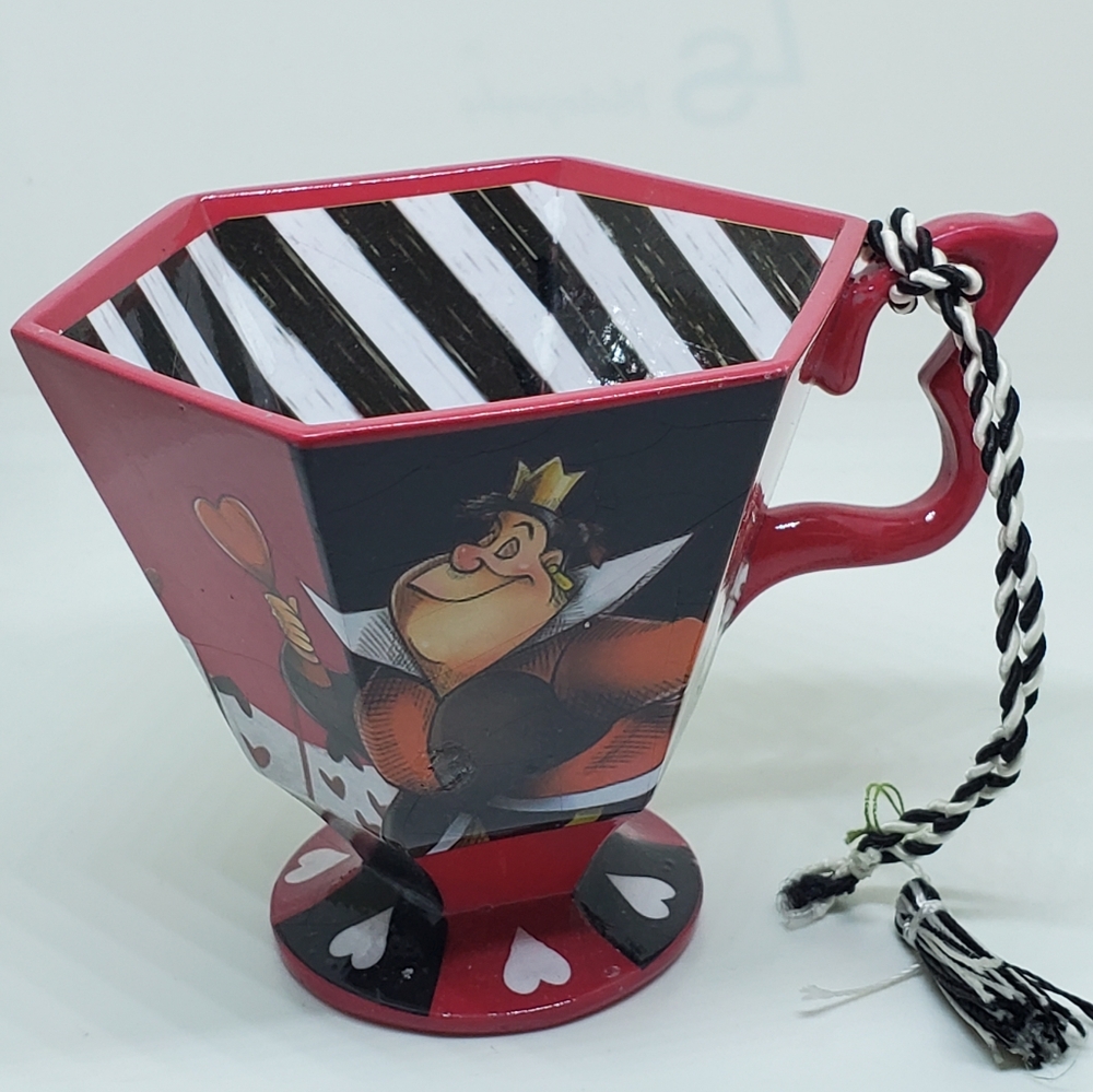 Disney Store Queen of Hearts Tea Cup Christmas Ornament